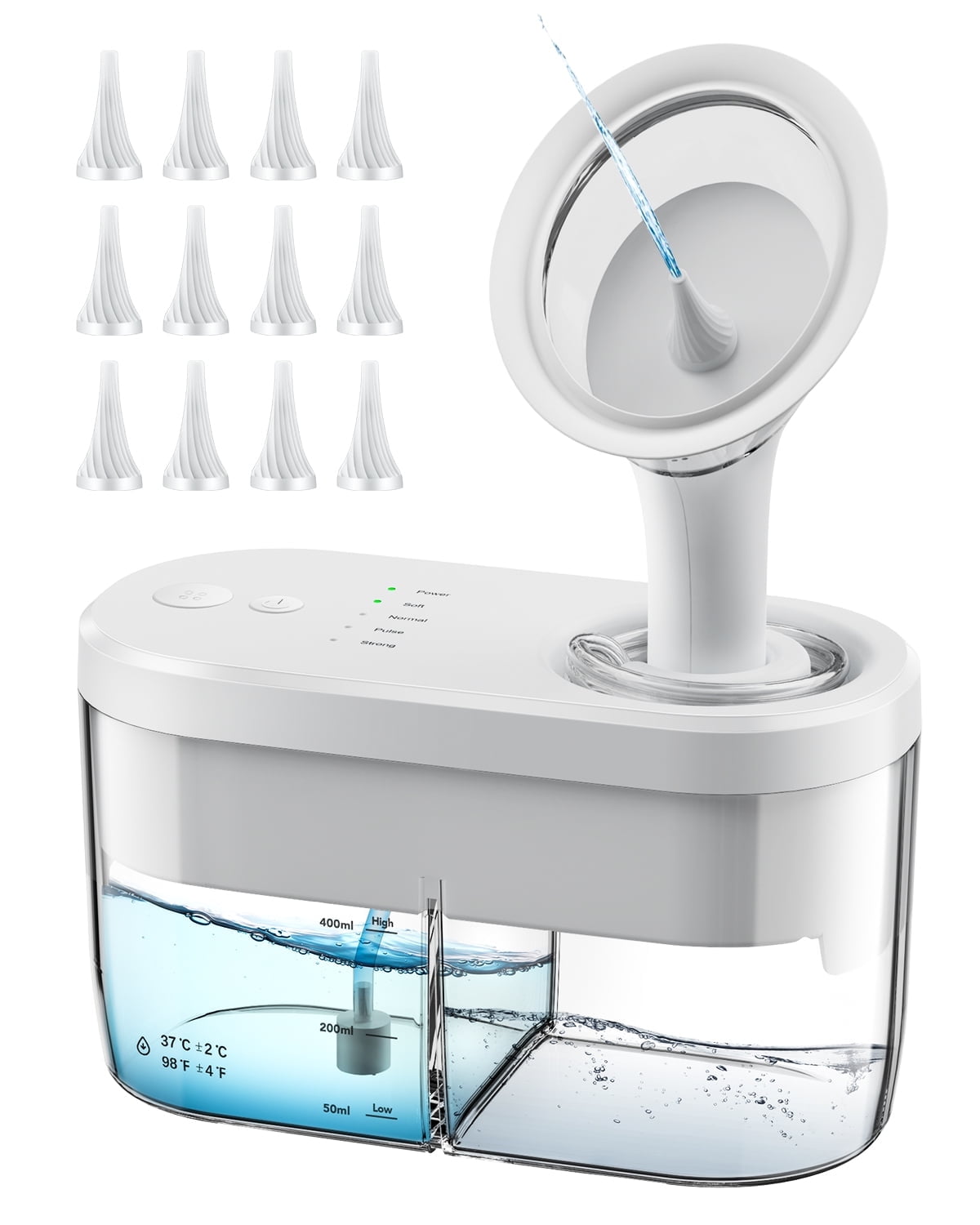 Electric Ear Wax Removal Kit,Electric Ear Wax Removal Tool, Ear Cleaning Kit with Automatic Sewage System, 4 Cleaning Modes, 3 Wash Tips, 10min Auto Off,White