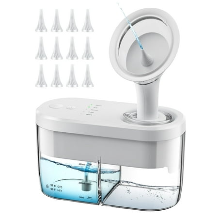 Electric Ear Wax Removal Kit,Electric Ear Wax Removal Tool, Ear Cleaning Kit with Automatic Sewage System, 4 Cleaning Modes, 3 Wash Tips, 10min Auto Off,White