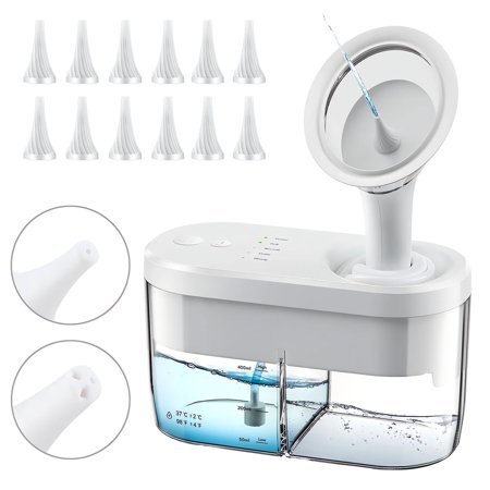 Electric Ear Wax Cleaner, Water Powered Ear Cleaner Automatic, Earwax Cleaning Removal Tool with 4 Cleaning Modes, 10min Auto Off, IPX5 Waterproof, 12 Wash Tips, 400ml Sewage & Clean Water Tank