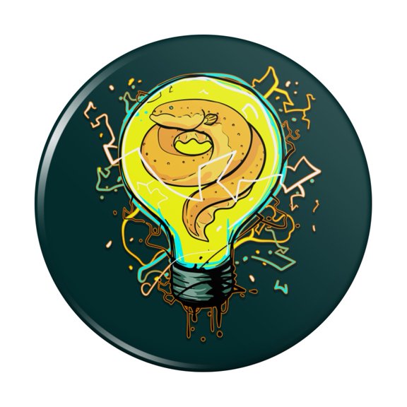 Electric Eel In Light bulb With Electricity Kitchen Refrigerator Locker Button Magnet