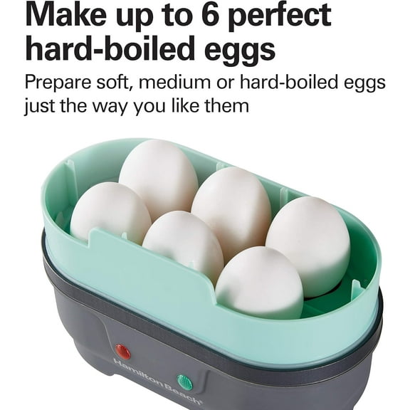 Electric Egg Bite Maker & Poacher with Nonstick Tray, Makes 2 Egg Bites or 6 Hard-Boiled Eggs in 10 Minutes