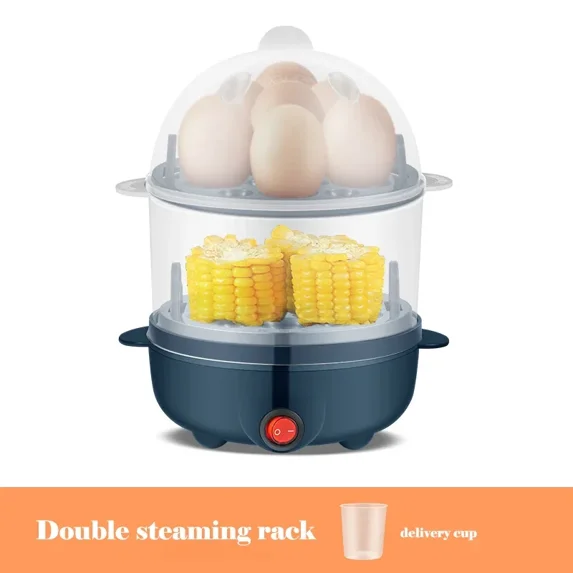 Electric Egg Boiler Universal 7 Egg Boiler Steamer Fried Egg Cooking Tool Kitchen Utensils Breakfast Maker (blue)