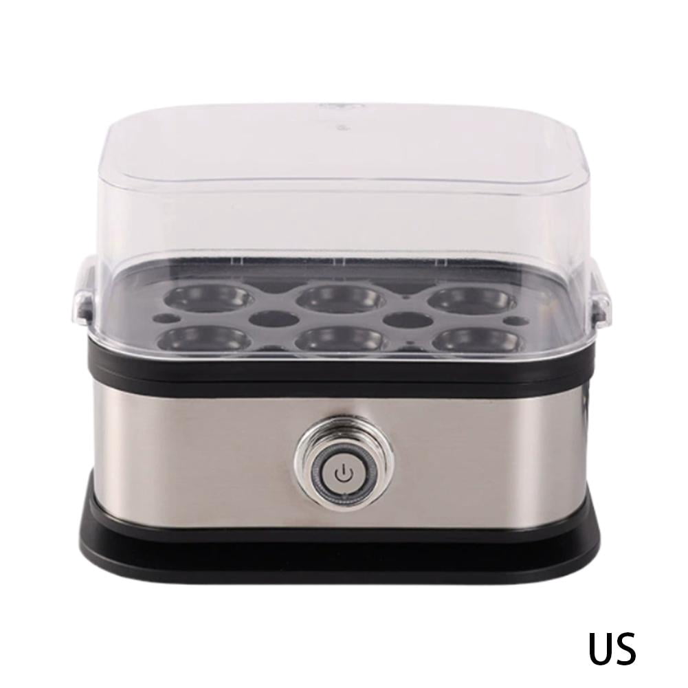 Electric Egg Cooker 6-Capacity, Auto Shut-Off Egg Boiler with Steam Poacher & Omelet Function for Home, Dorm, Office