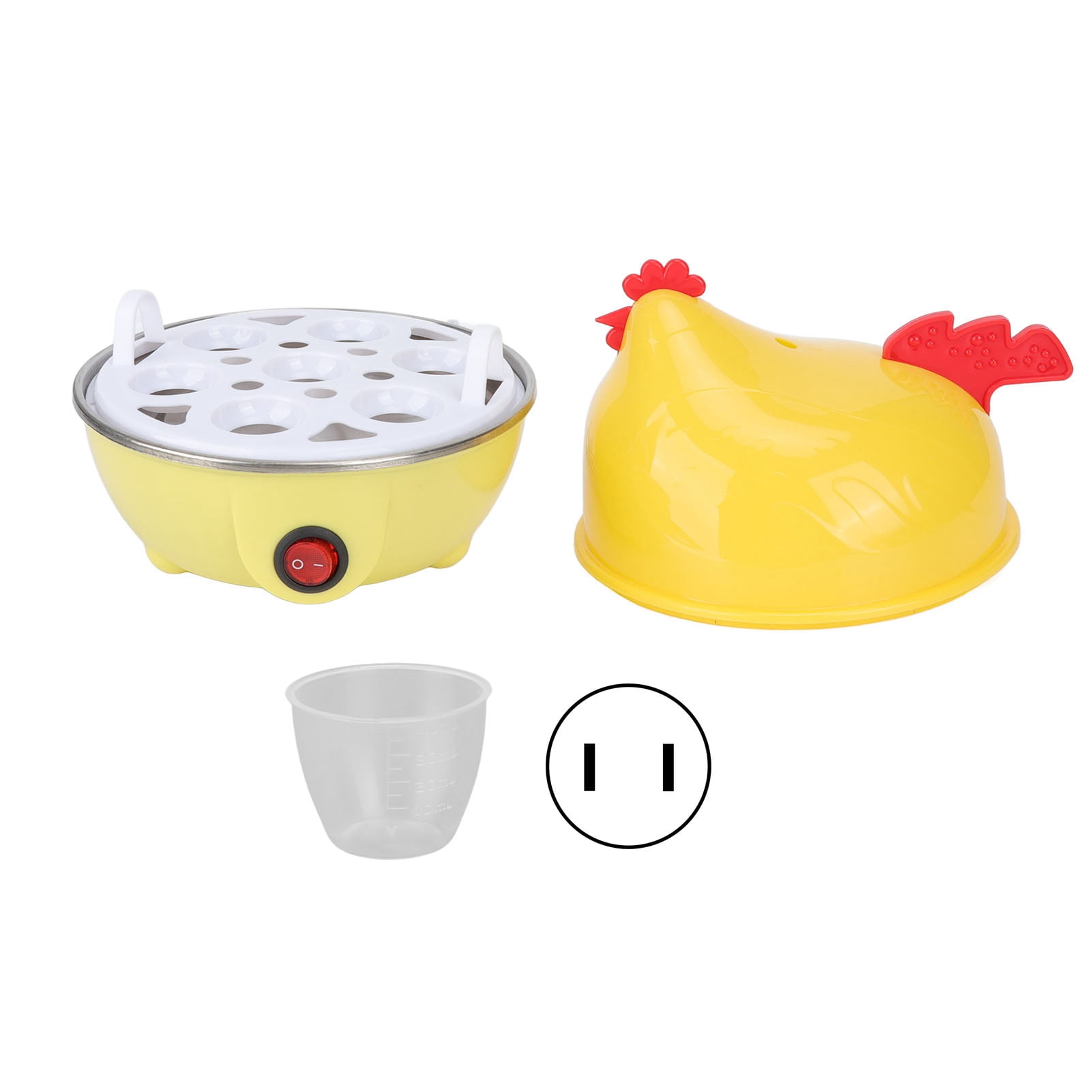 Electric Egg Cooker, 7 Egg Capacity Automatic Shut Off Chicken Shape  And  Quick Egg Cooker For Breakfast US Standard 110V