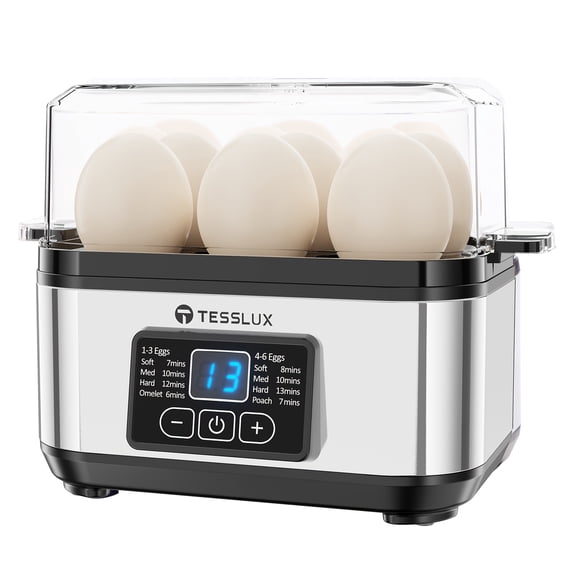 Electric Egg Cooker with Rapid Boiling & Steaming, Auto Shut-Off ...