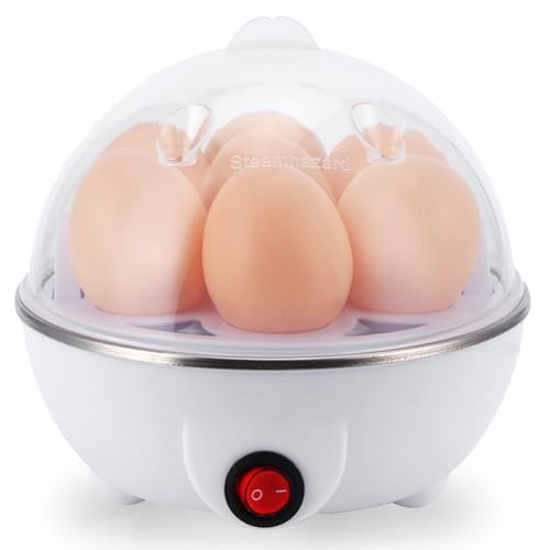 Electric Eggs Cooker,Rapid Multifunctional Mini Eggs Cooker Boiler,6 Eggs Capacity for Poached Eggs,Scrambled Eggs,Omelets,Auto Shut (US Plug 110V)