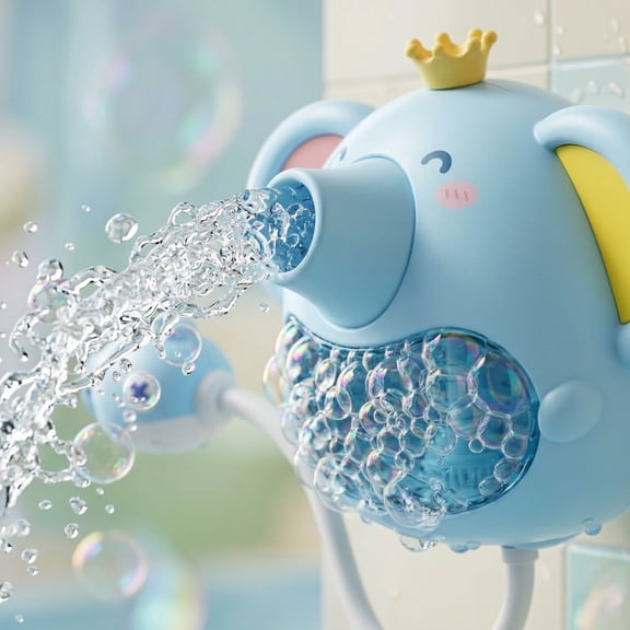 Electric Elephant Shower & Bubble Machine, Interactive Bathtub Water Play Toy for Summer