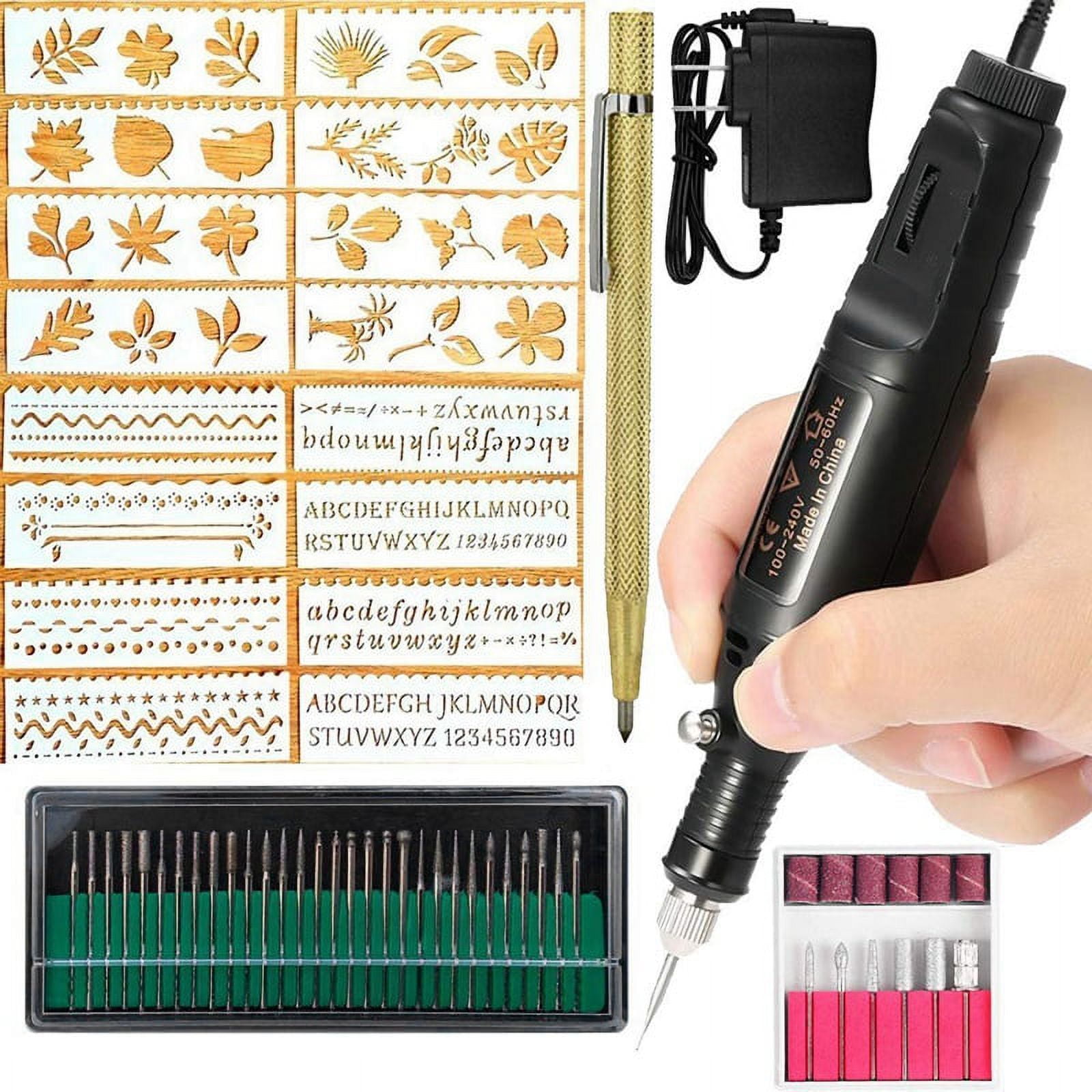 The Original Easy Etcher - Includes 10 Stencils - Portable Precision  Engraving Pen - DIY Engraving Tool - Electric Engraver Etching Craft Scribe  - Jewelry Metal Glass Leather Wood Carving Tools