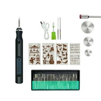 Electric Engraving Pen Kit: 37 Bits 3-Speed USB Rechargeable Rotary Engraver, Professional Cordless Etching Tool for Jewelry Wood Glass Stone Carving – Portable for DIY Personalization Dark Gray