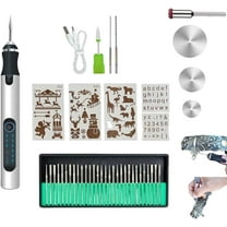 Electric Engraving Pen Kit: 37 Bits 3-Speed USB Rechargeable Rotary Tool, Professional Cordless Engraver Suitable for Metal Wood Glass Plastic – Portable for DIY Crafts & Gifts Silver