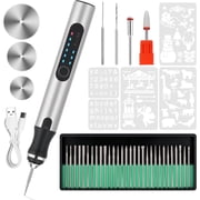 Jous Electric Engraving Pen Kit with 42 Bits, Mini Electric DIY Engraver Cordless Rotary Tools Portable Engraving Tool for Jewelry Wood Metal Stone Plastic Glass Diamond Etching