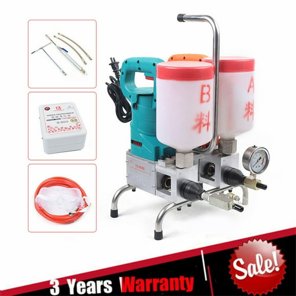 Electric Epoxy Injection Piston Pump Polyurethane Foam Grouting Steel Machine US