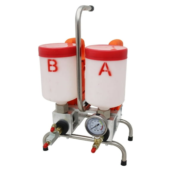 Electric Epoxy Polyurethane Foam Injection Pump Grouting Machine Double Motor Double Barrel 220V
