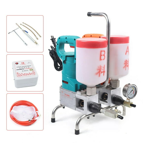 Electric Epoxy / Polyurethane Foam Injection Pump Grouting Steel Machine 1500W