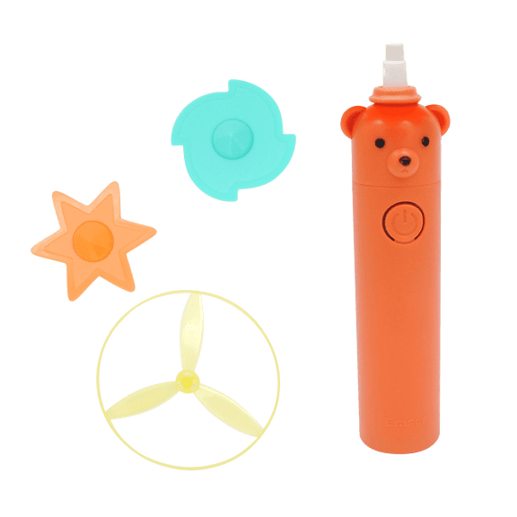 Electric Eraser, Battery-Powered Automatic Eraser with 3 Tips for Drawing, Drafting, and Detailed Erasing, Ergonomic Design for Artists & Students, Battery Eraser