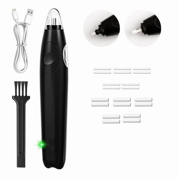 Electric Eraser for Artists, Rechargeable Kit, 20 Refills, Automatic Portable Drawing Black
