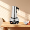 thumbnail image 1 of Electric Espresso Coffee Maker Moka Pot 200ml/4 Cups With Stove Stainless Steel, 1 of 11