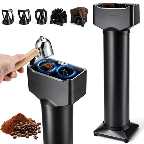 Electric Espresso Portafilter Cleaner, Automatic Coffee Puck Remover, Coffee Basket Grounds Cleaner 3 Scraper Sizes