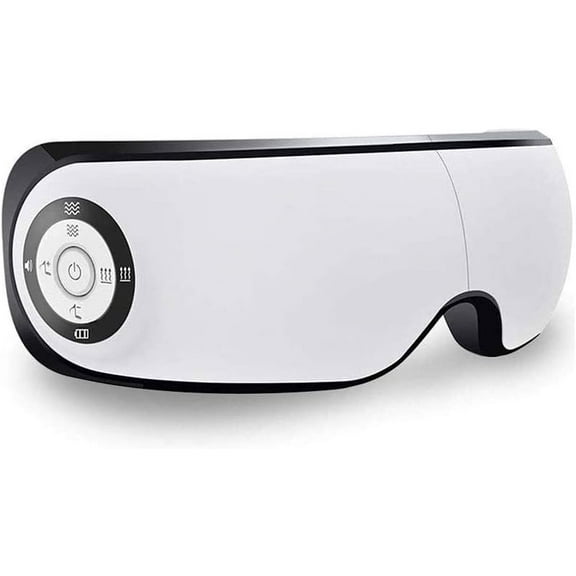 Electric Eye Massager - Wireless Digital Mask Machine w/Heat Compress, Foldable Rechargeable Eye Therapy - Air Pressure Vibration Massage Eye Relief