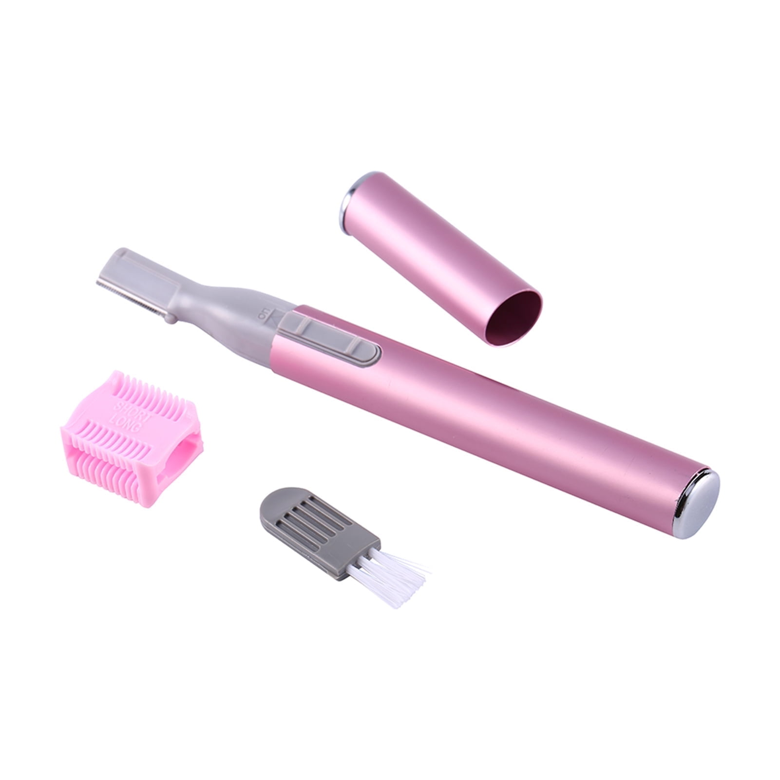 Electric Eyebrow Trimmer Women Face Razors Mini Shaver Battery Operated Small Facial Hair Remover With Comb Personal Epilator For Face Neck Fuzz Lips Body Arms Leg