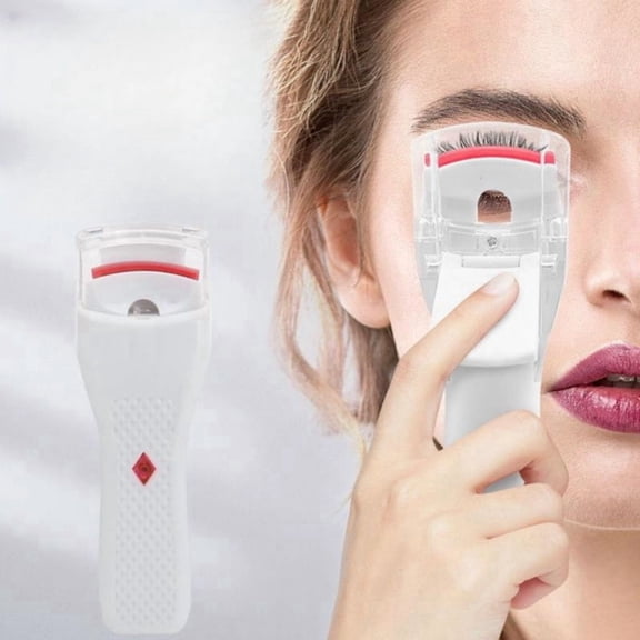 Electric Eyelash Curler Portable Eyelash Curler Brush Heated Eyelash Curling Eye Contour Fast Heating Curler White