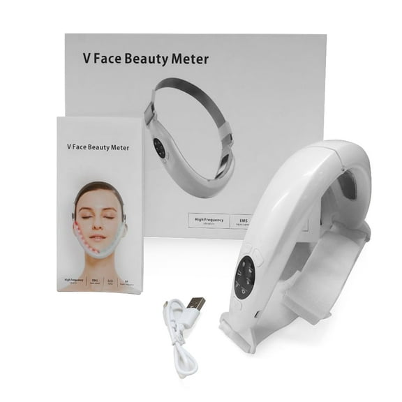 Electric Face Lifting Beauty Device V-Face Double Chin Removal Machine LED Photon Therapy Face Slimming Vibration Massager Belts