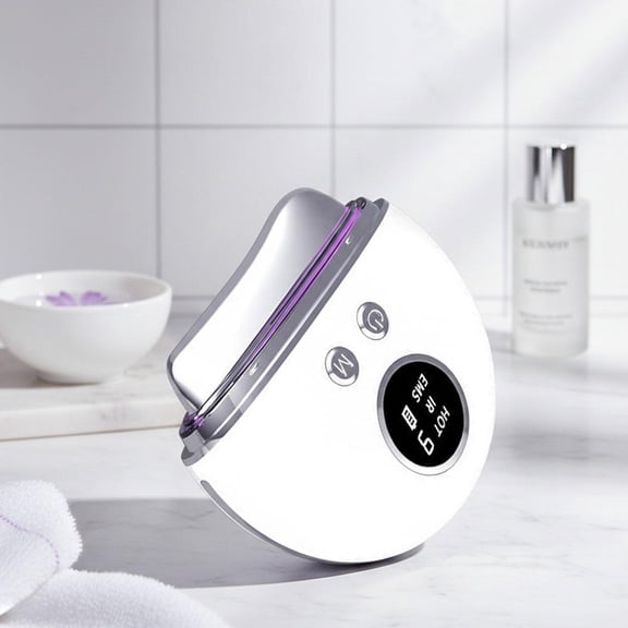 Electric Face Massager Heating and Vibration,Muscle Scraper Tool,Gua Sha Facial Device for Face & Body,Portable Cordless Design