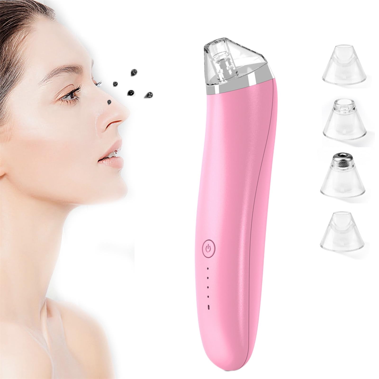Electric Face Vacuum Pore Cleaner White Heads Removal With 3 Modes And