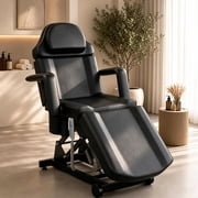 Electric Facial Bed 4-Section Massage Table w/ 3 Motors & Remote   Adjustable Beauty Bed for Esthetician, Tattoo, Spa, Waxing, Lashing Black