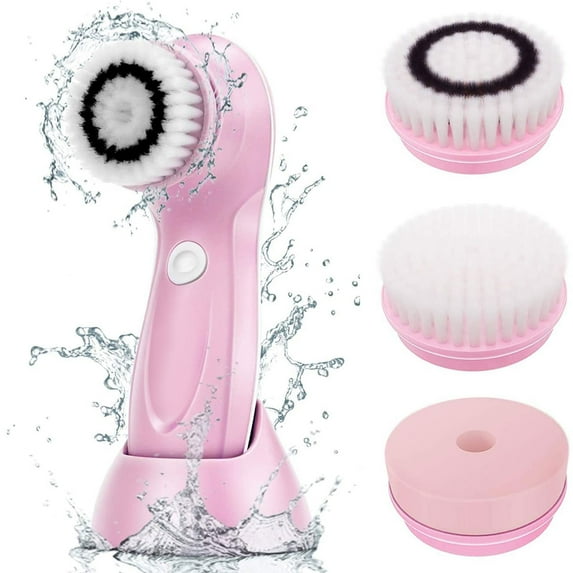 Electric Facial Brush Waterproof Electric Face Cleaner Brush USB Powered Facial Spin Brush ABS Facial Brush for Skin Care Cleansing Deep Cleansing Gentle Exfoliating