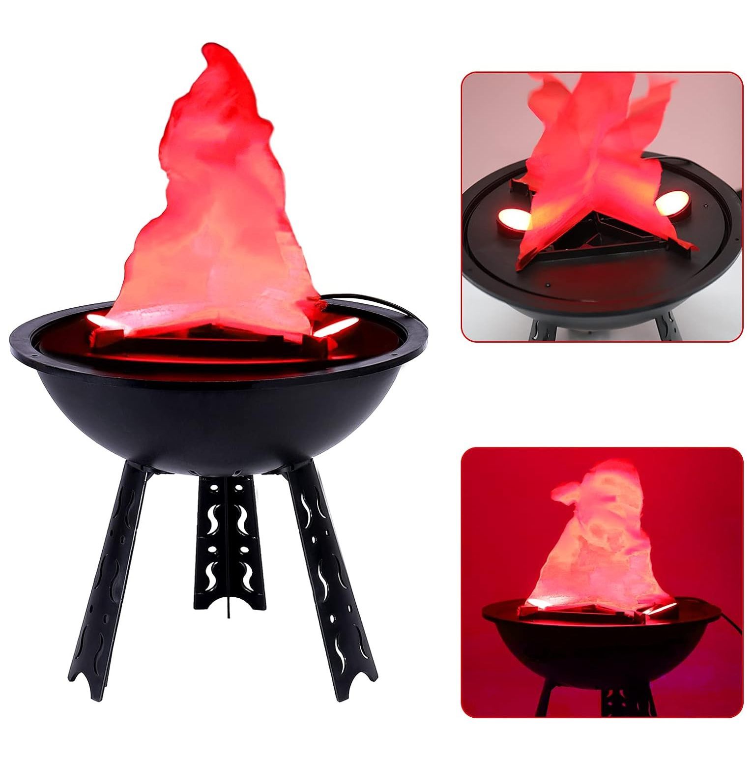 Electric Fake Campfire Lamp,3D Fake Fire Lamp Artificial Flickering