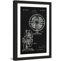 "Electric Fan 1935 Black Paper" Framed Painting Print