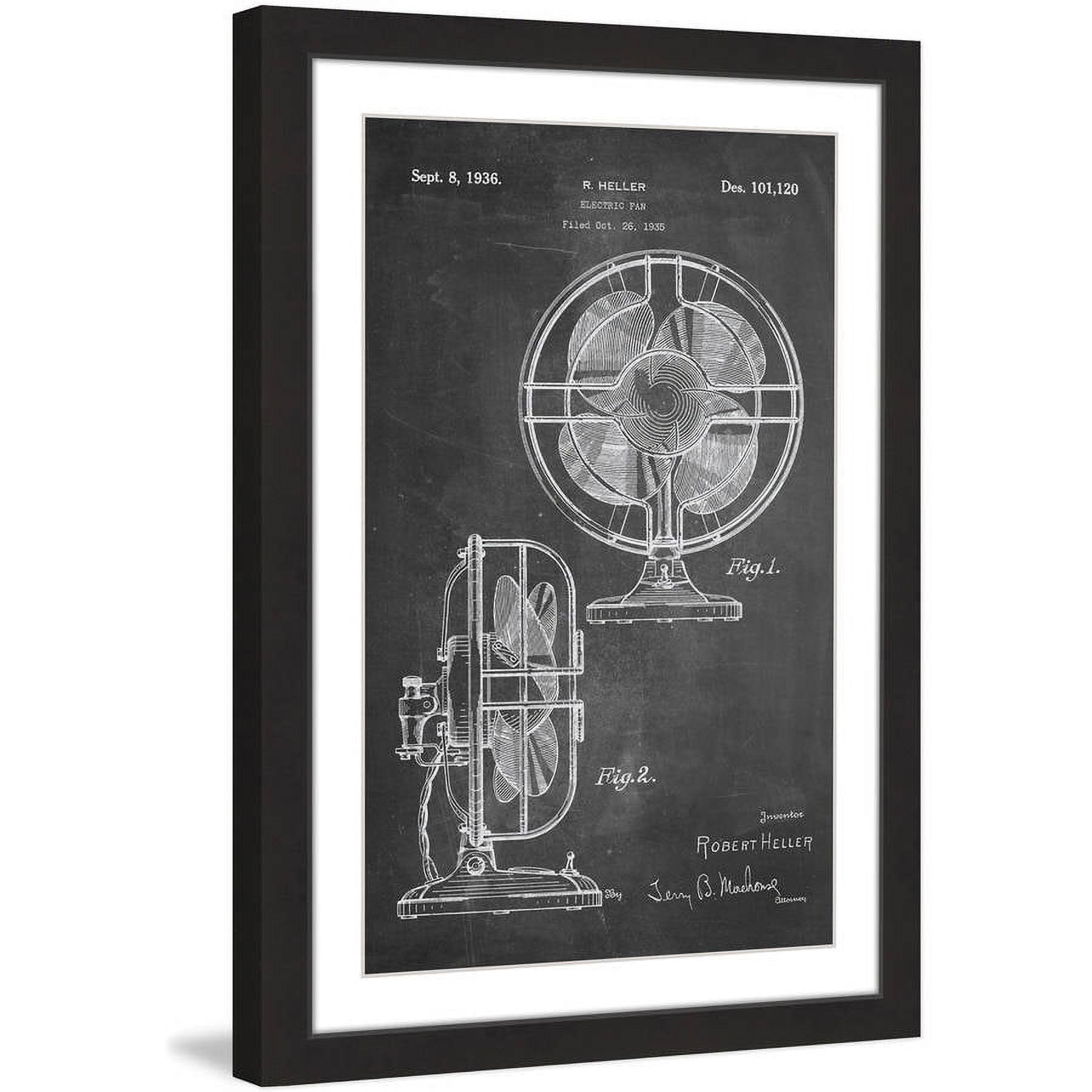 "Electric Fan 1935 Chalk" Framed Painting Print