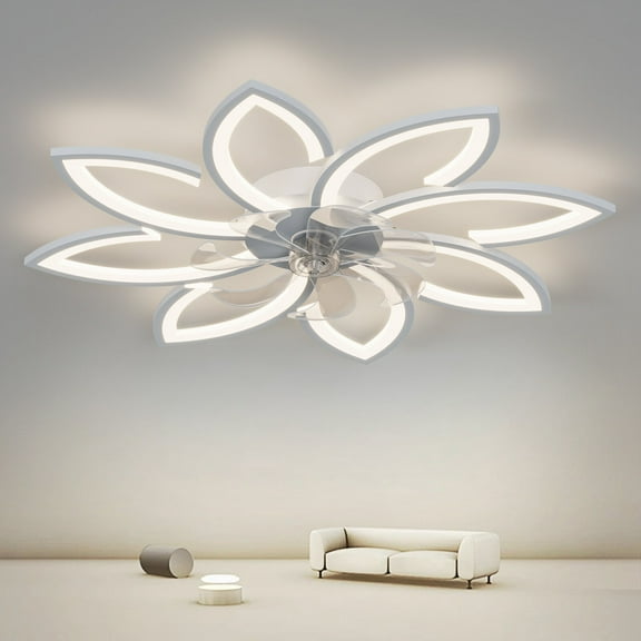Electric Fans 35.4In Ceiling Fan with Lights, Remote Control 3 Color Temperatures,6 Gear wind Speed Fan Light,Ceiling Fans