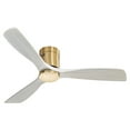 thumbnail image 1 of Electric Fans 52 Inch Low Profile Ceiling Fan DC 3 Solid Wood Fan Blade Noiseless Reversible Motor Remote Control Without Light,Ceiling Fans, 1 of 8