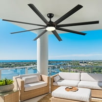 Electric Fans 84 In Super Large Black Ceiling Fan with Remote Control,Ceiling Fans