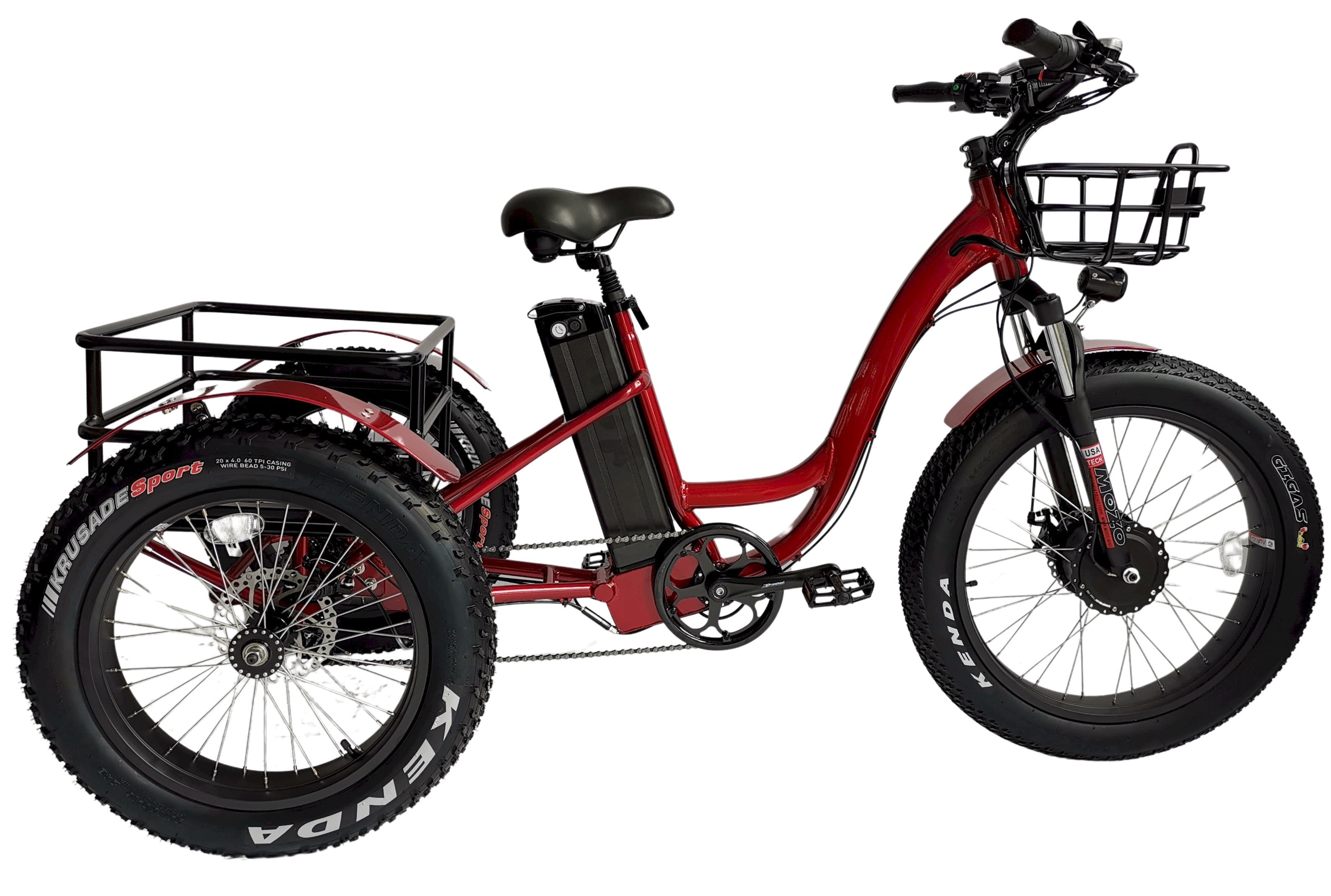 Electric Fat Tire Trike – 750W Motor, 30 MPH Speed, Off-Road Three-Wheel Electric Bike
