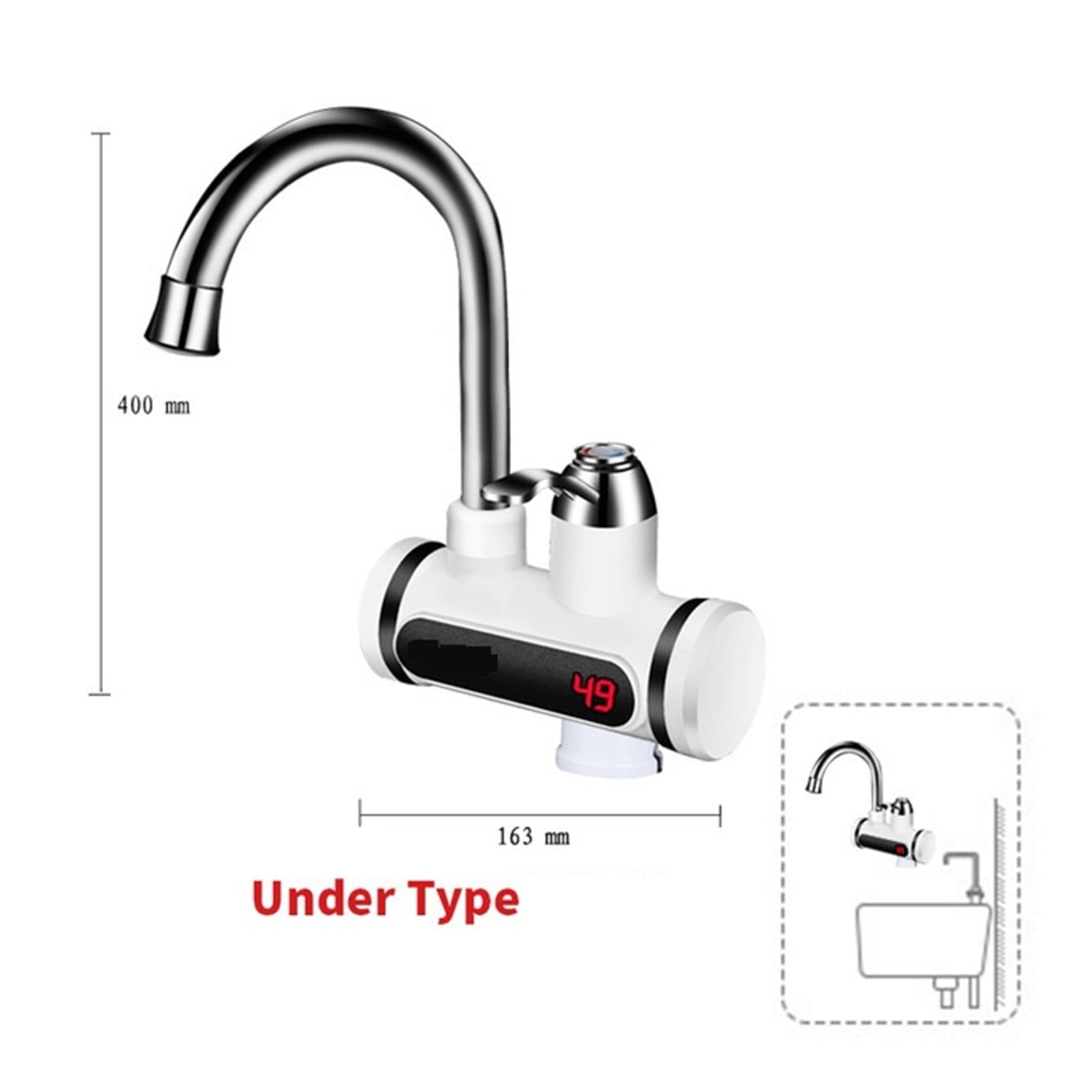 Electric Faucet Water Heater Temperature Display Instant Hot Water