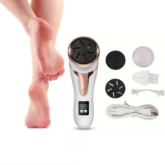 Electric Feet Callus Remover, 16-in-1 Rechargeable Waterproof Portable Hard Skin Remover with 3 Rollers and 2 Speeds for Dead Hard Cracked Dry Skin