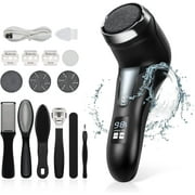 QD-Gotrays Electric Feet Callus Remover with Vacuum Rechargeable Waterproof Pedicure Foot File Professional Pedicure Kit, feet Tool, Foot Care for Women Men Hard Cracked Dead Skin