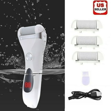 Electric Feet Callus Removers, Glam Hobby Rechargeable Electric Foot File Pedicure Tools, Hard Skin Remover with extra 3 Rollers , Hard Cracked and Dry Skin