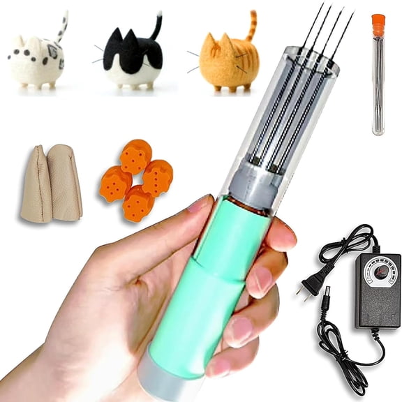 Electric Felting Needle Machine, With 1-7 Needles, Speed Control/Easy Needle Change, 2cm Stroke, Wool Felting Tool, For Quick Felting, DIY Wool Painting And Felted Craft Work