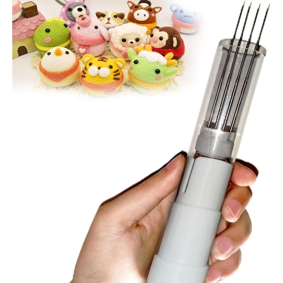 Electric Felting Needle Machine Kit, Electric Wool Felting Tool with 1-7 needles Speed adjustable, Easy To Change Needle, Needle Felting Machine, Motor Stroke 2cm, for DIY Wool Painting, Felted Cra
