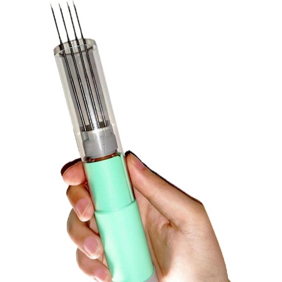 Electric Felting Needle Machine, Wool Felting Tool 1-7 Needles with Speed Control, Easy Needle Change, Needle Felting Machine Kit for Quick Felting, DIY Wool Painting and Felted Craft Work (Green)