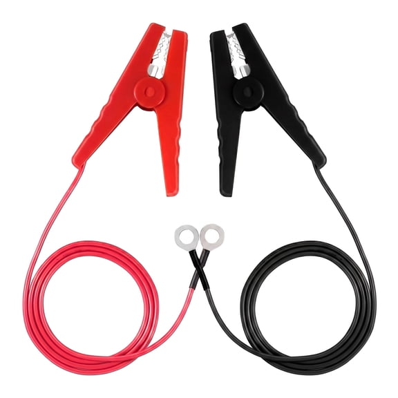 Electric Fence Lead Wire 3FT with Alligator Clips, Compatible with Electric Fence Charger, Solar Electric Fence Charger, Red & Black 2 Pack
