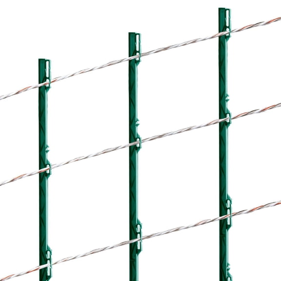 Electric Fence Line 2625 Feet 800 Meters Portable Polyethylene 3/32 Inch Diameter 9 Strand Mixed Metal Wire Reliable Conductivity UV Resistant Rust Resistant for Horses Cattle Livestock Fencing