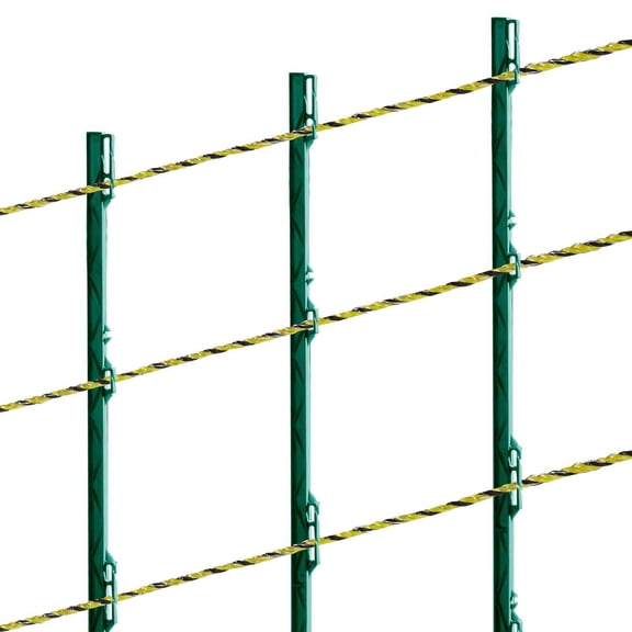 Electric Fence Line 3366 Feet 1026 Meters Portable Polyethylene 1/8 Inch Diameter 6 Strand Stainless Steel Wire UV Rust Resistant for Horses Cattle Livestock Fencing