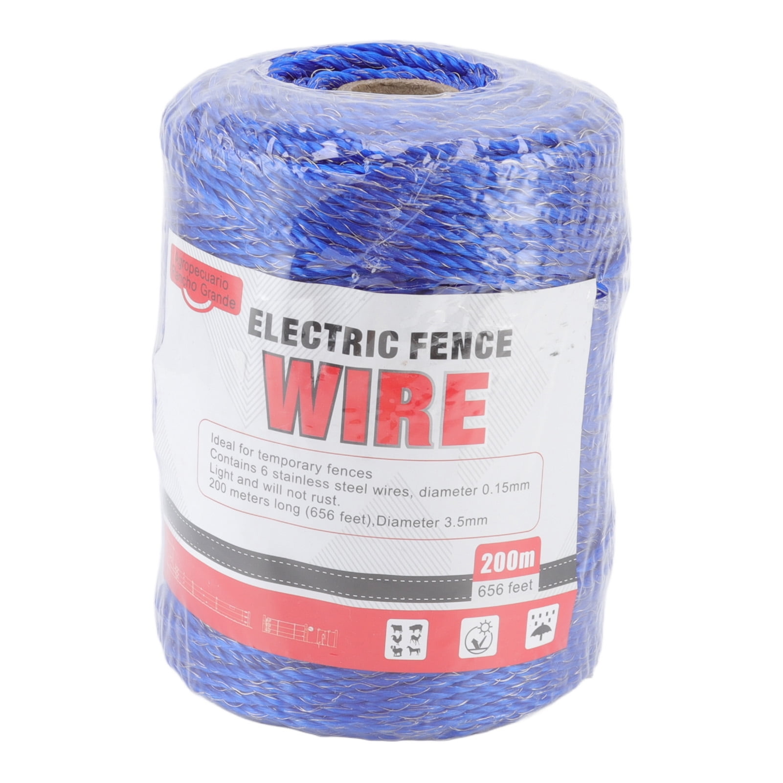 Electric Fence Polywire 6 Strand Stainless Steel 200M Poly Wire for
