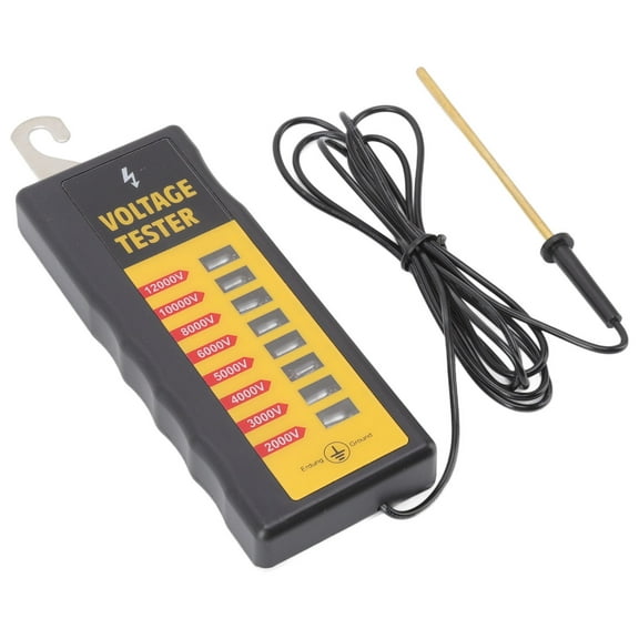 Electric Fence Voltage Tester 8 Neon Lights Maximum 12KV Waterproof Fence Fault Finder for Farms Livestock