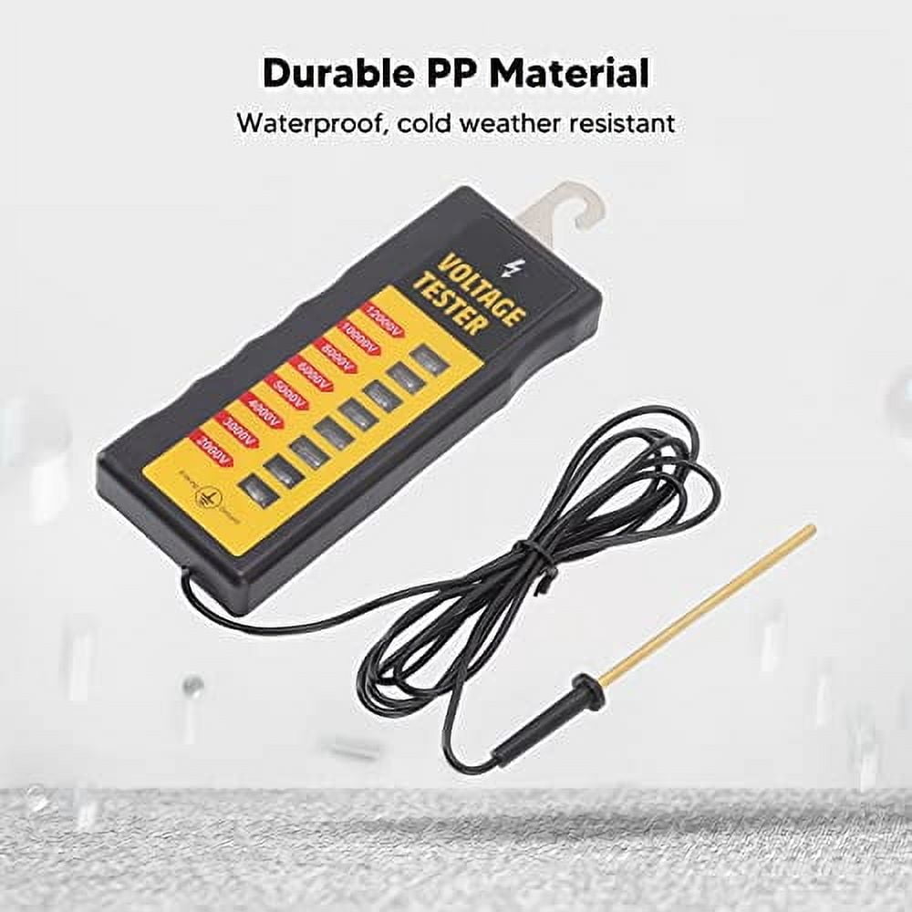 Electric Fence Voltage Tester - Handheld Fault Finder With LCD Display For Farm & Animal Fencing